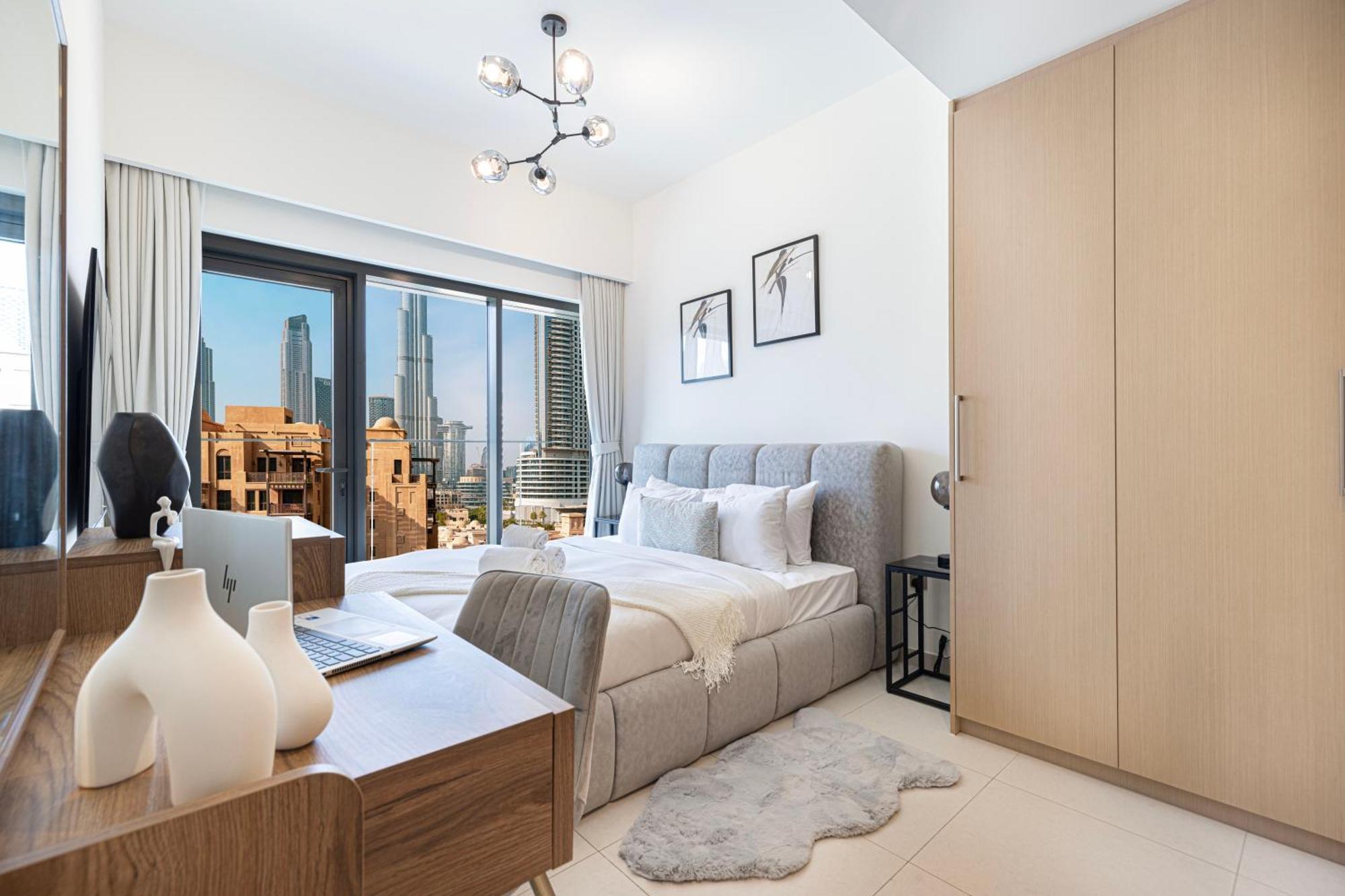 Full Burj Khalifa View! Brand New 2 Bedrooms! 5min Walk From Mall! Дубай